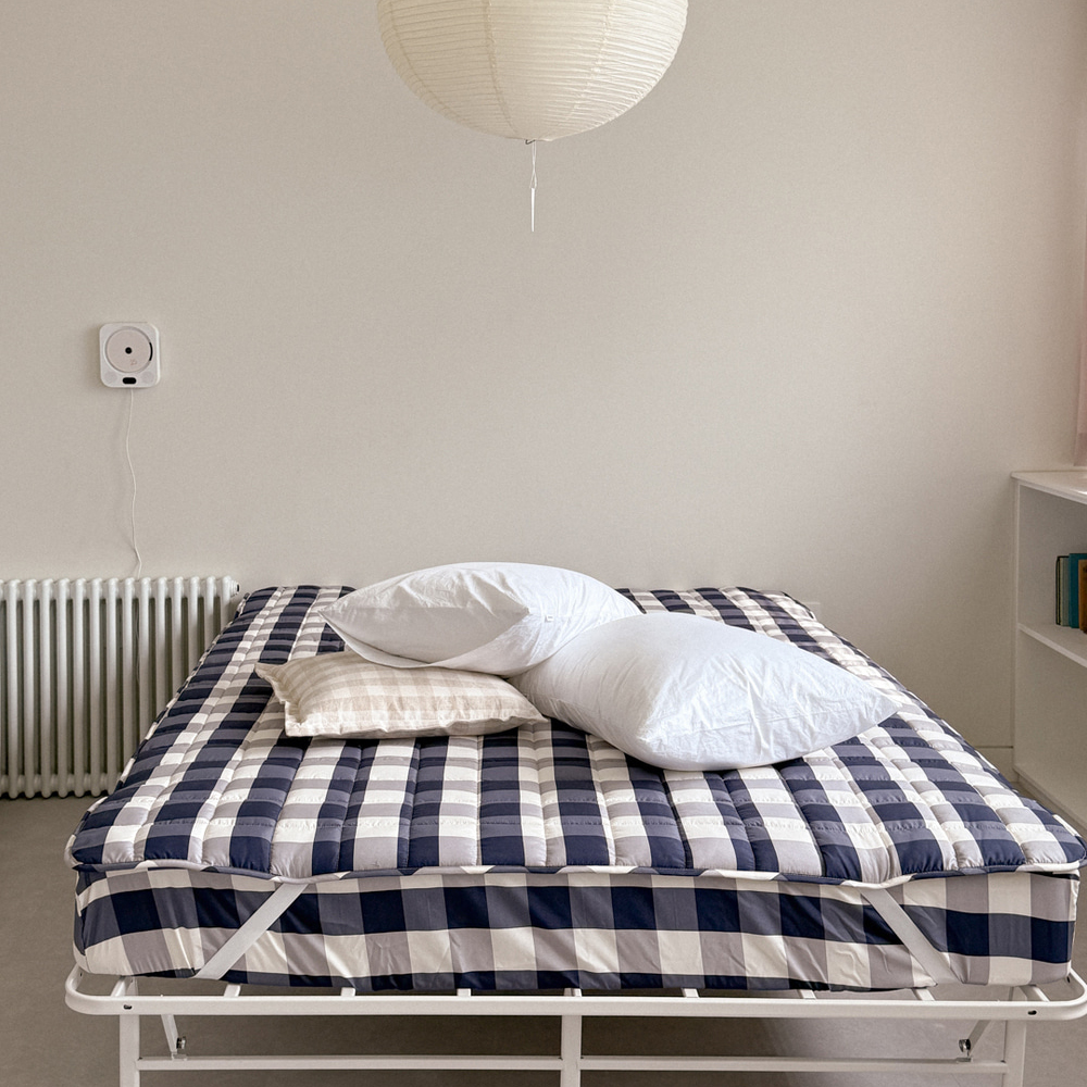 클래식 빅깅엄체크 알러지케어 먼지없는 사계절패드 110x200cm