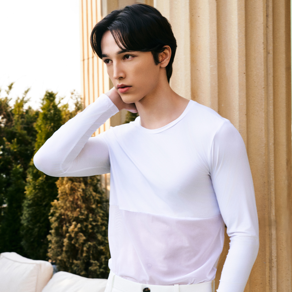 테크스킨 남성 하프메쉬 자외선차단 골프이너웨어 냉감티셔츠 베이스레이어