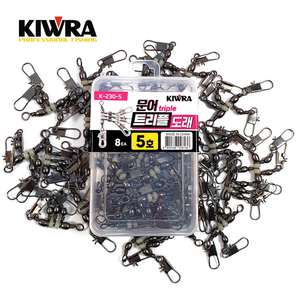 키우라 문어 트리플 도래 K-230 인터스냅 도래 문어 직결채비