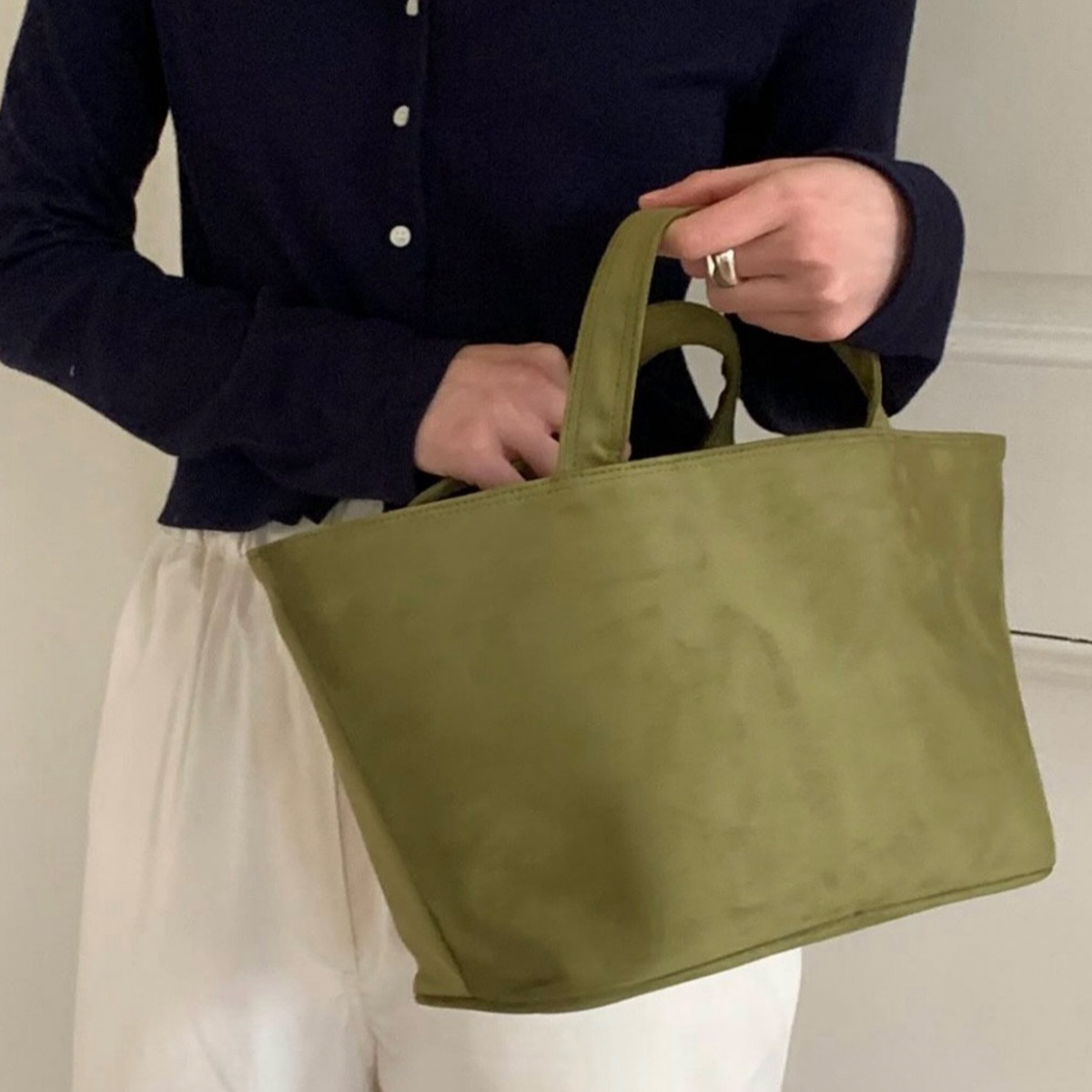 [일부당일] 드온도 비건 스웨이드 토트백 보부상 와이드 빅백 (3c)