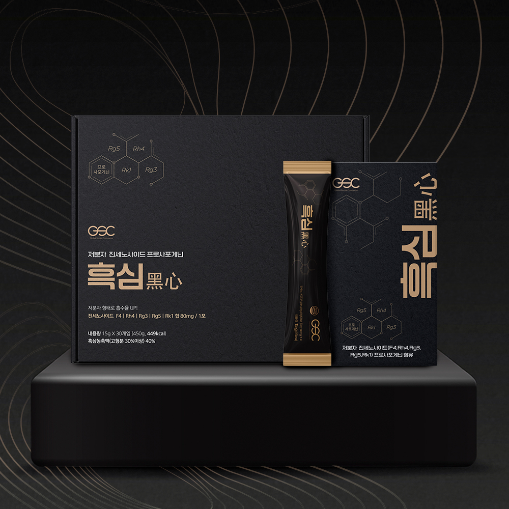 K 흑삼 진액 100% 프로사포게닌 80mg 고함량 30포, 1개 - 상품 이미지