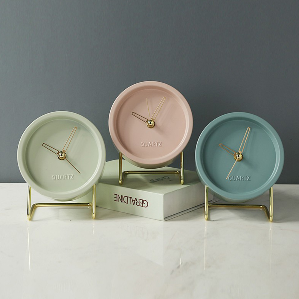 온마이무드 크래용 무소음 인테리어 탁상시계 미니 탁상용 시계 - 상세 이미지 5