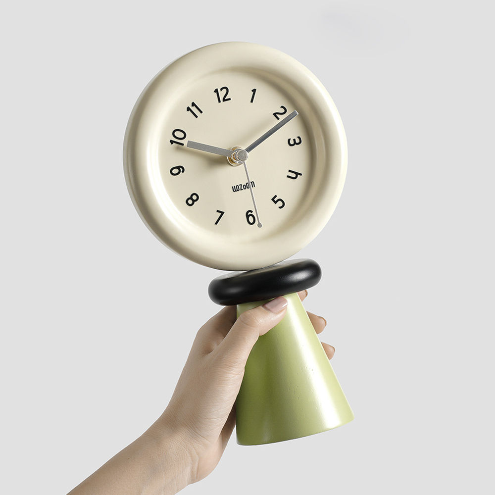 온마이무드 오브제 트레이 시계 무소음 탁상시계
