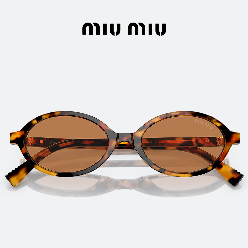 미우미우 리가드 선글라스 MIUMIU 0MU04ZSF 19P2Z1 호피 긱시크 뿔테 - 상세 이미지 3