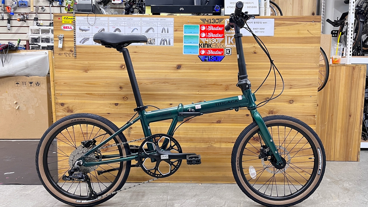 티티카카 플라이트 P10 HD 시마노 유압디스크,10단 접이식 미니벨로,무광블랙 LT10단 이미지 3