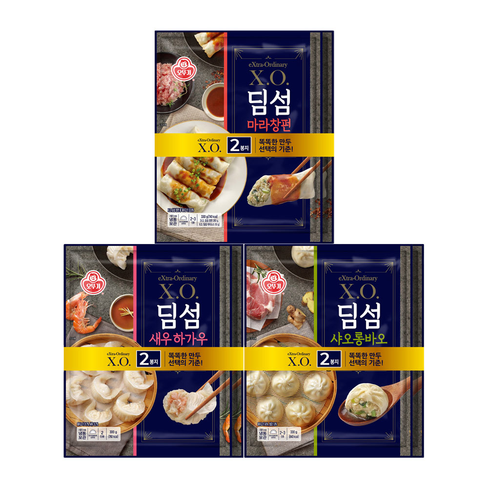 오뚜기 X.O. 딤섬 새우하가우+마라창펀+샤오롱바오 2개씩 총 6개 - 상품 이미지