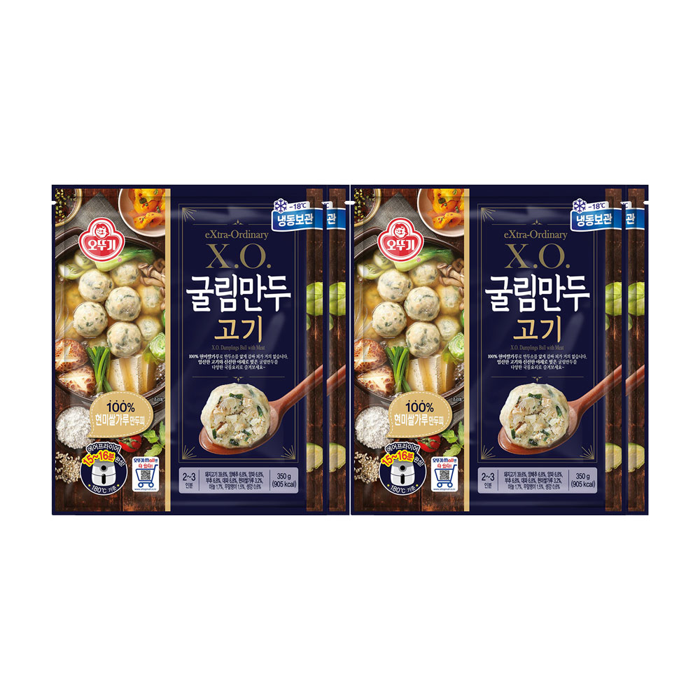 오뚜기 X.O. 굴림만두 고기 350g 4개