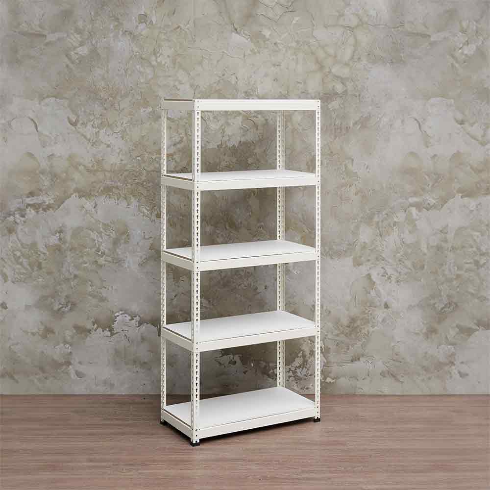 폴던스랙 올스틸 홈 카페 거실 수납 선반 인테리어 선반장 1000x300x1800mm, 5단, 아이보리 - 상세 이미지 2