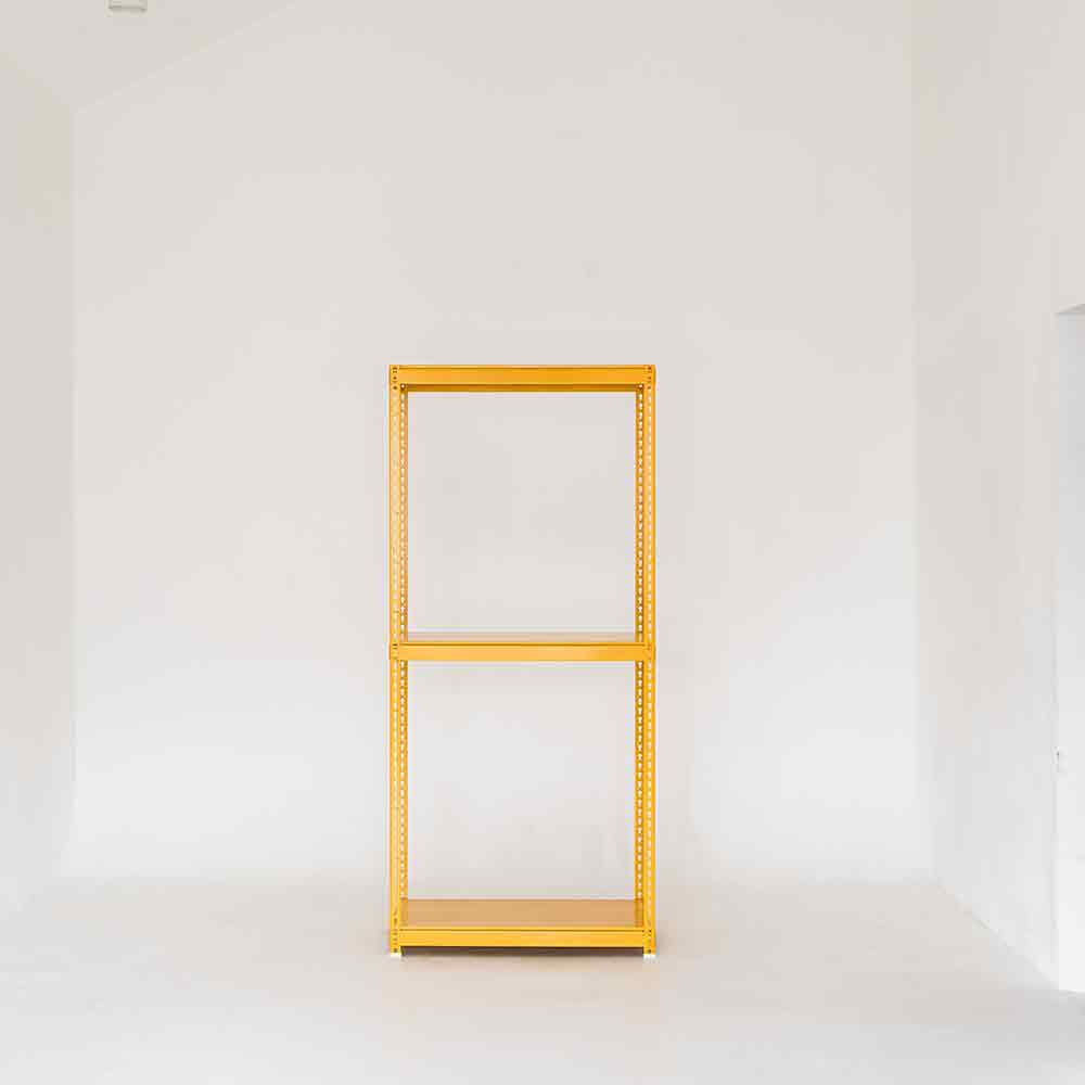 폴던스랙 올스틸 홈 카페 거실 수납 선반 인테리어 선반장 1000x300x1800mm, 5단, 옐로우 - 상세 이미지 3