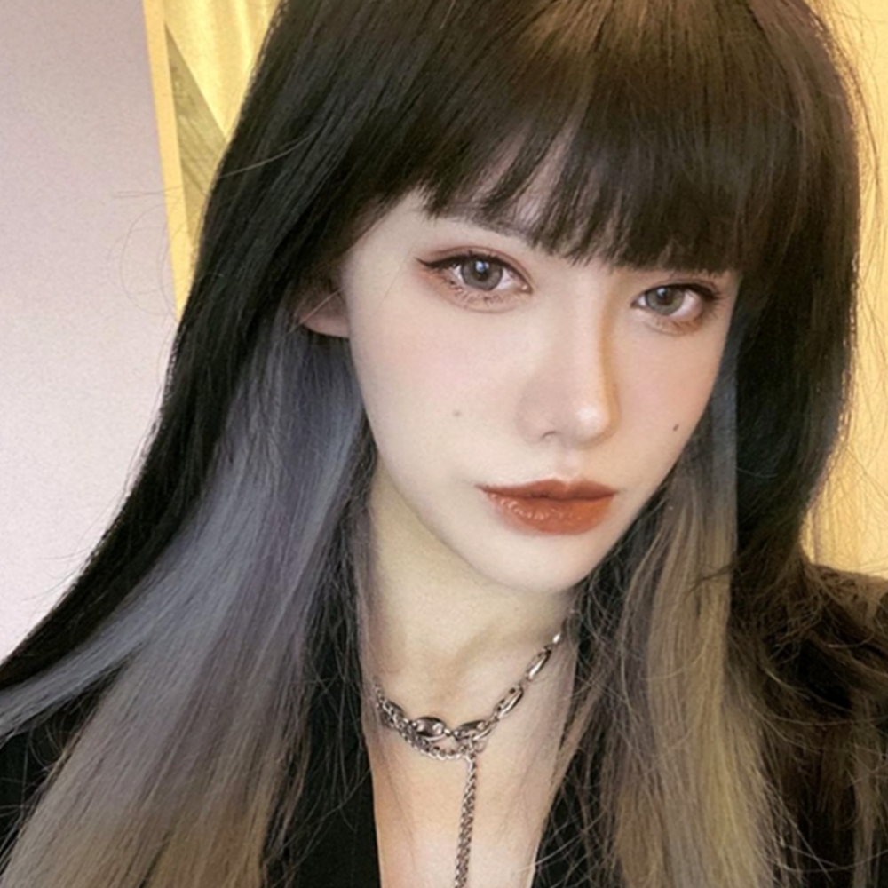 긴머리 부분가발 인모 브릿지 헤어피스 붙임머리 6p세트 - 상품 이미지