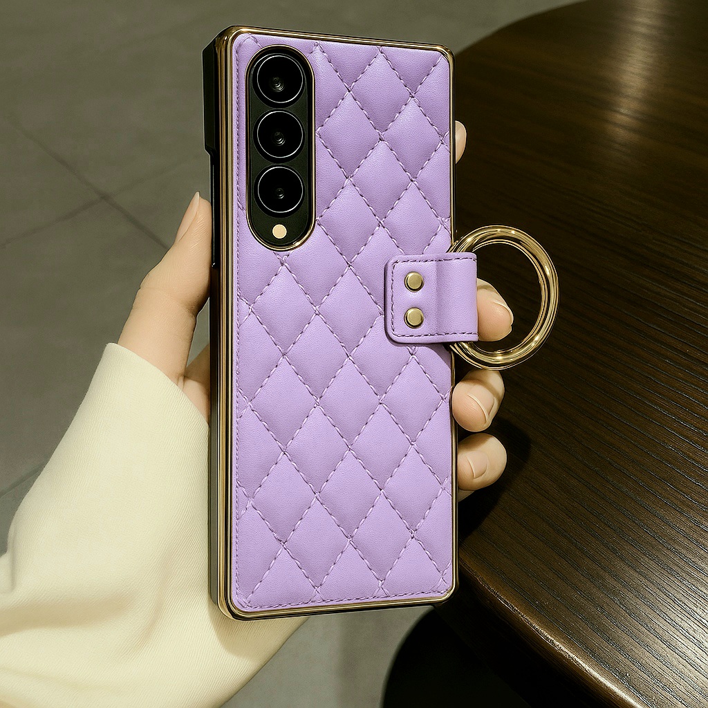 가죽 케이스 범퍼 스트랩 풀커버 전면 강화유리 필름 보호 카메라 폴더 화이트, 갤럭시Z 폴드3 - 상세 이미지 3