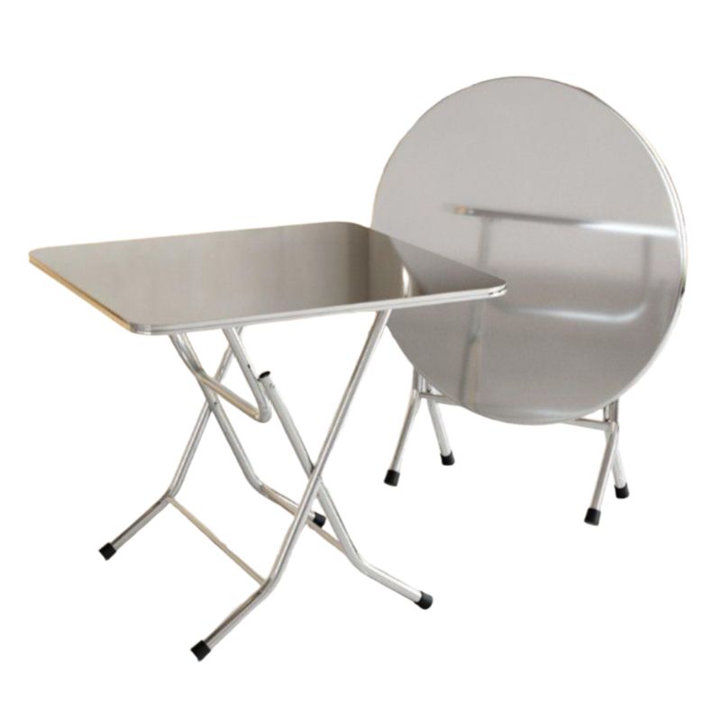 스테인리스 접이식 사각 테이블 업소용 80cm 원형_체크무늬 80cm