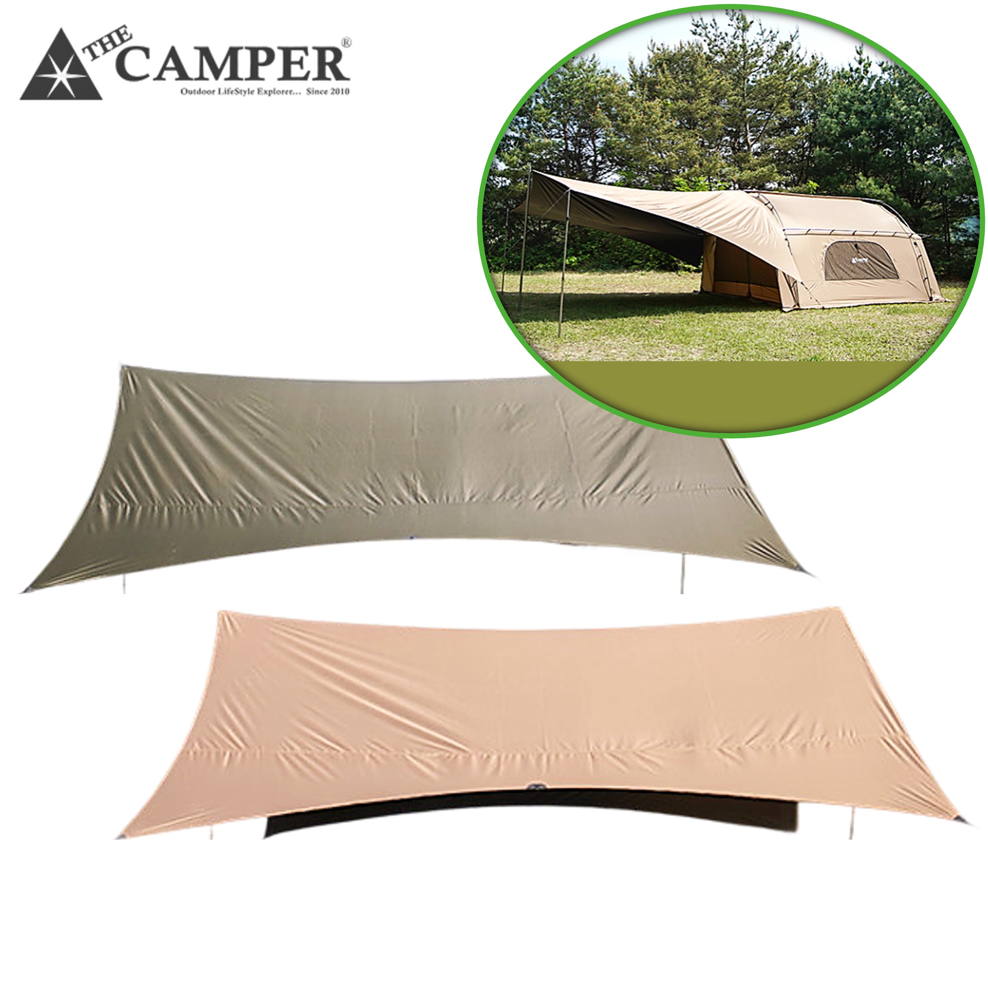 더캠퍼 타프 블랙코팅 그늘막 펠타 베스티블 L 전용