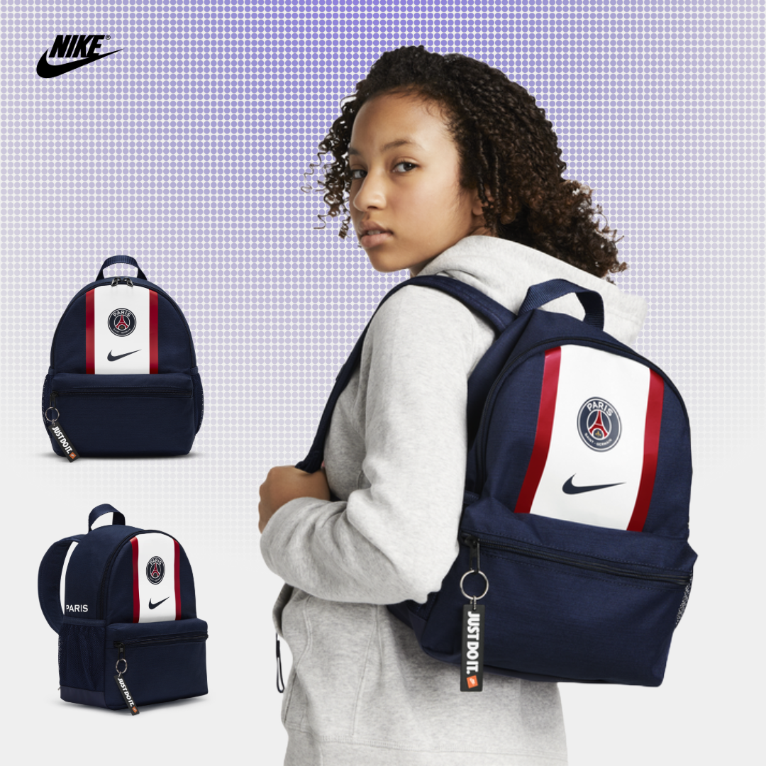 [국내매장판] 나이키 키즈 백팩 책가방 미니 초등학교 보조 신학기 학원 소풍 가방 파리생제르망(JDI)