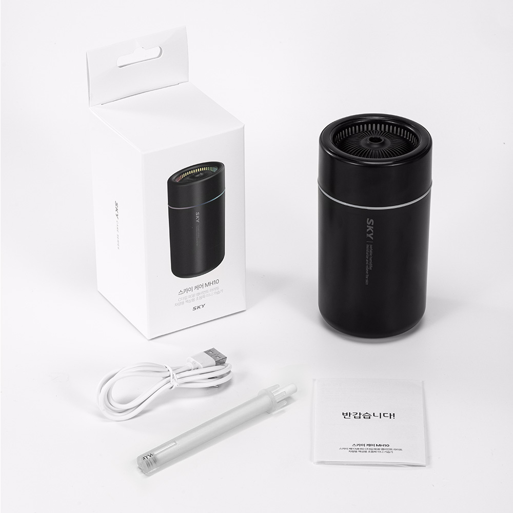 케어 MH10 C타입 차량용 책상용 초음파 미니 가습기 블랙