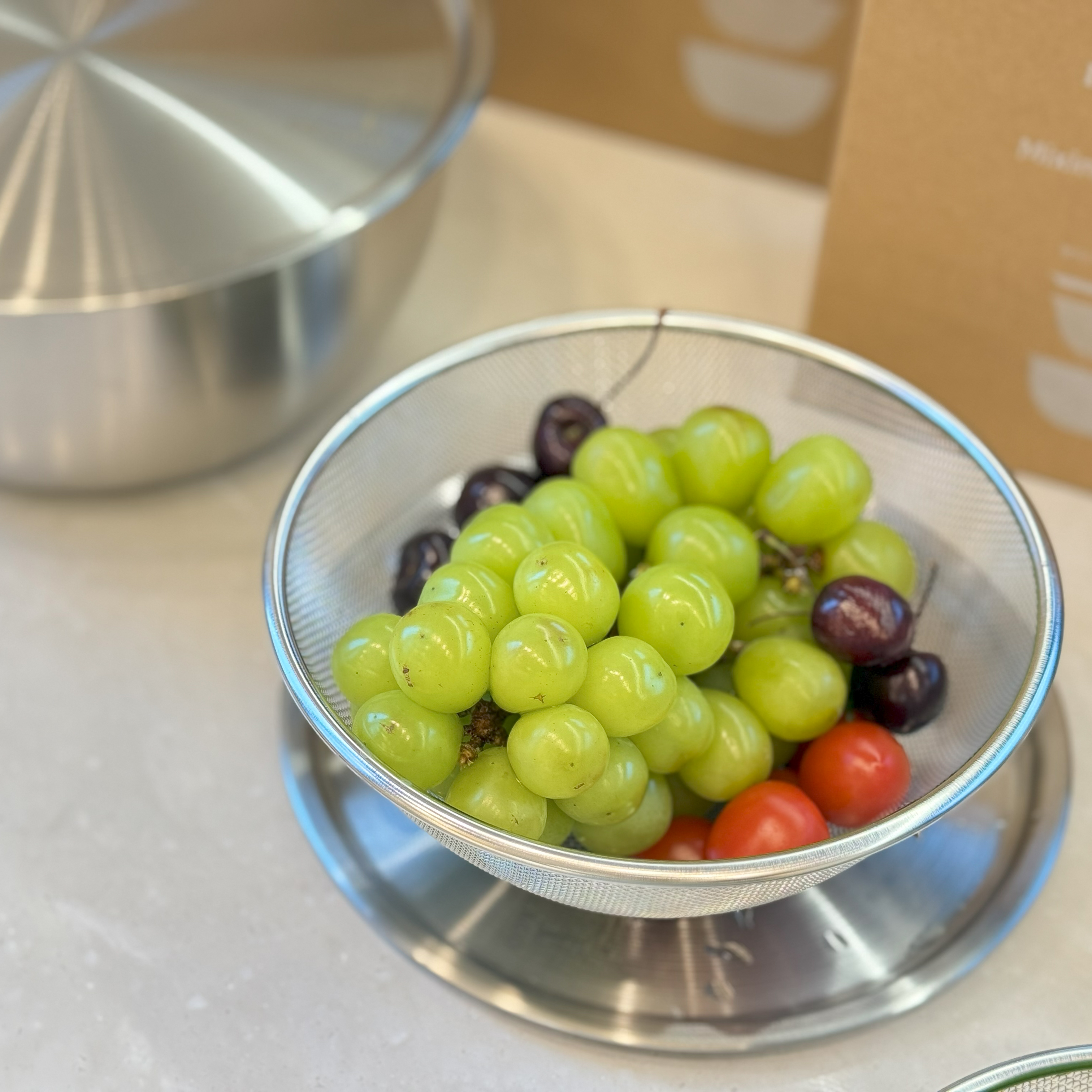 델라고 믹싱볼 양푼 양푼이 세척 스텐 쌀세척 볼 3종 세트 22cm