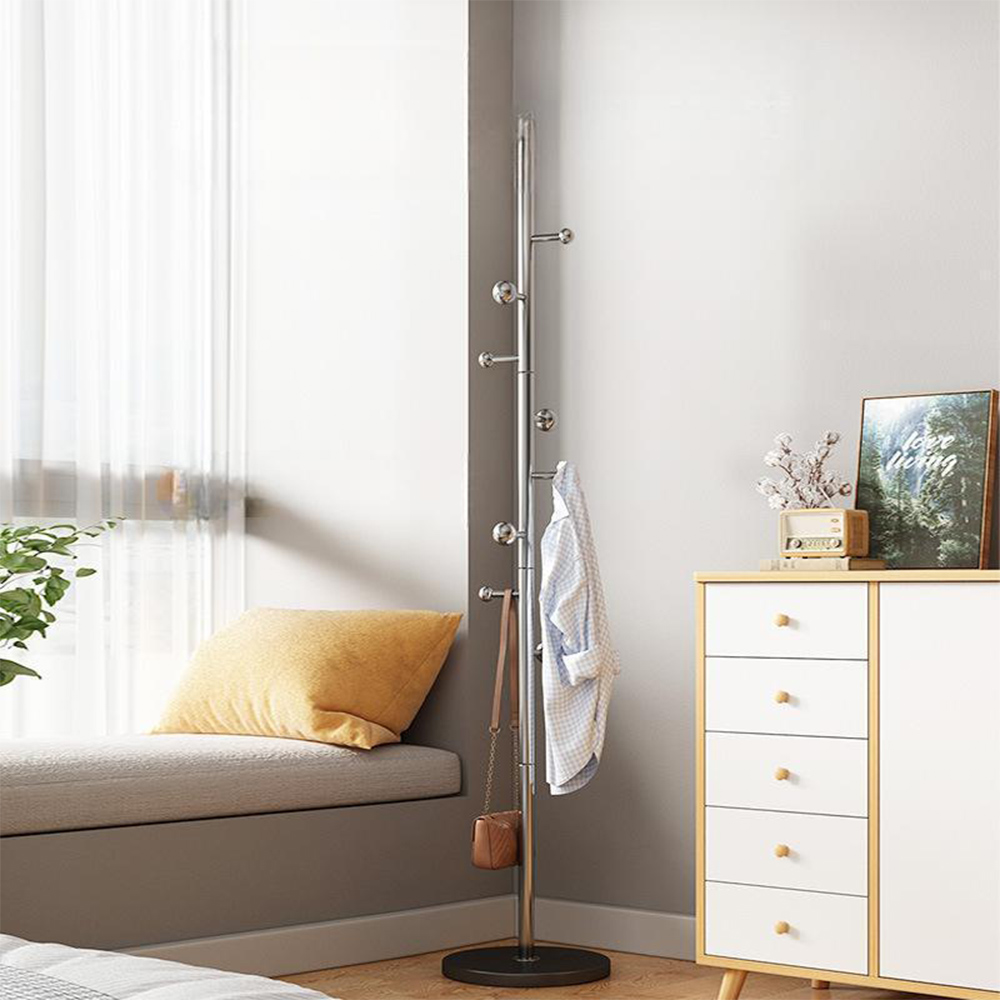 실버볼 옷안늘어나는 스탠드행거 튼튼한 고정식 행거 스탠드 옷걸이