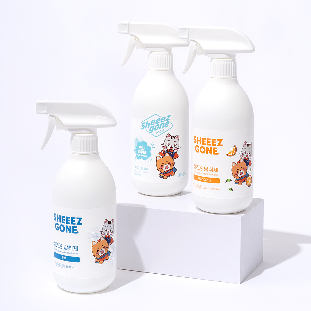 [고양이의 날] 쉬즈곤 강아지 고양이 무향 스프레이 탈취제 500ml, 2개 - 상세 이미지 5