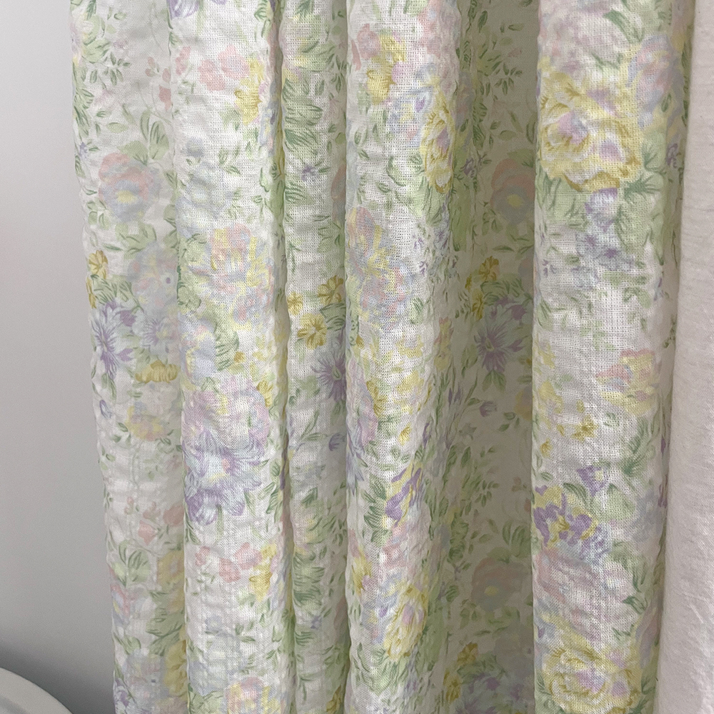 바이아미 달빛 꽃무늬 레트로 프린트 커튼 맞춤 제작