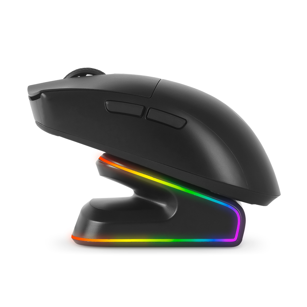 지클릭커 슈퍼히어로 OP200 르캄프 MASTER 초경량 8K 무선 게이밍 마우스 블랙