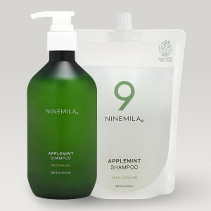 나인밀라 애플민트 지성두피용 탈모샴푸 본품 (+ 리필 추가선택) 레몬향,... 솔직 후기 | 피부 타입별 분석 - 상품 이미지 1