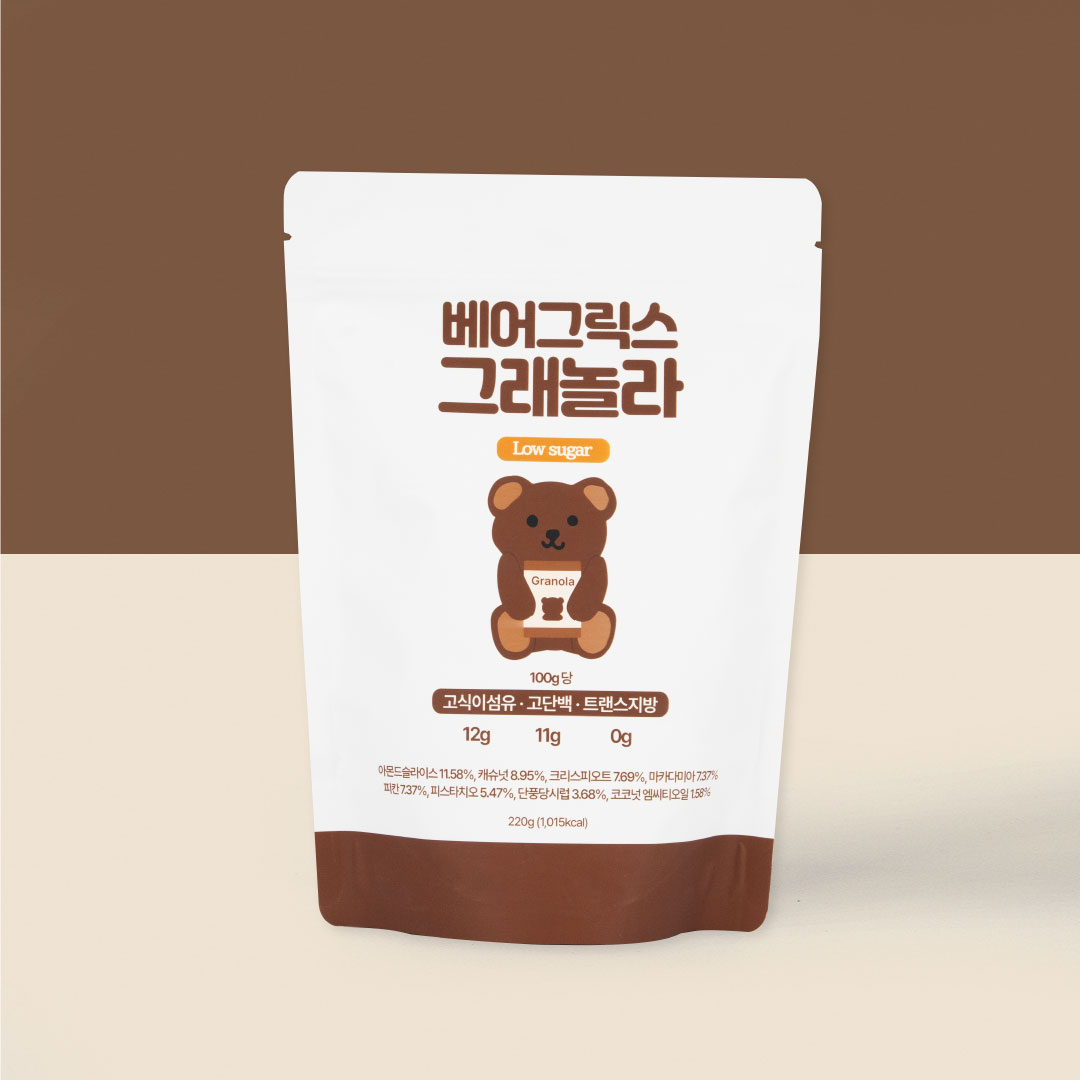 베어그릭스 저당 통곡물 그래놀라 오리지널 220g