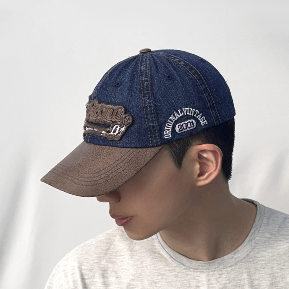 빈티지 데님 볼캡 커플 모자 캡 - 상세 이미지 3