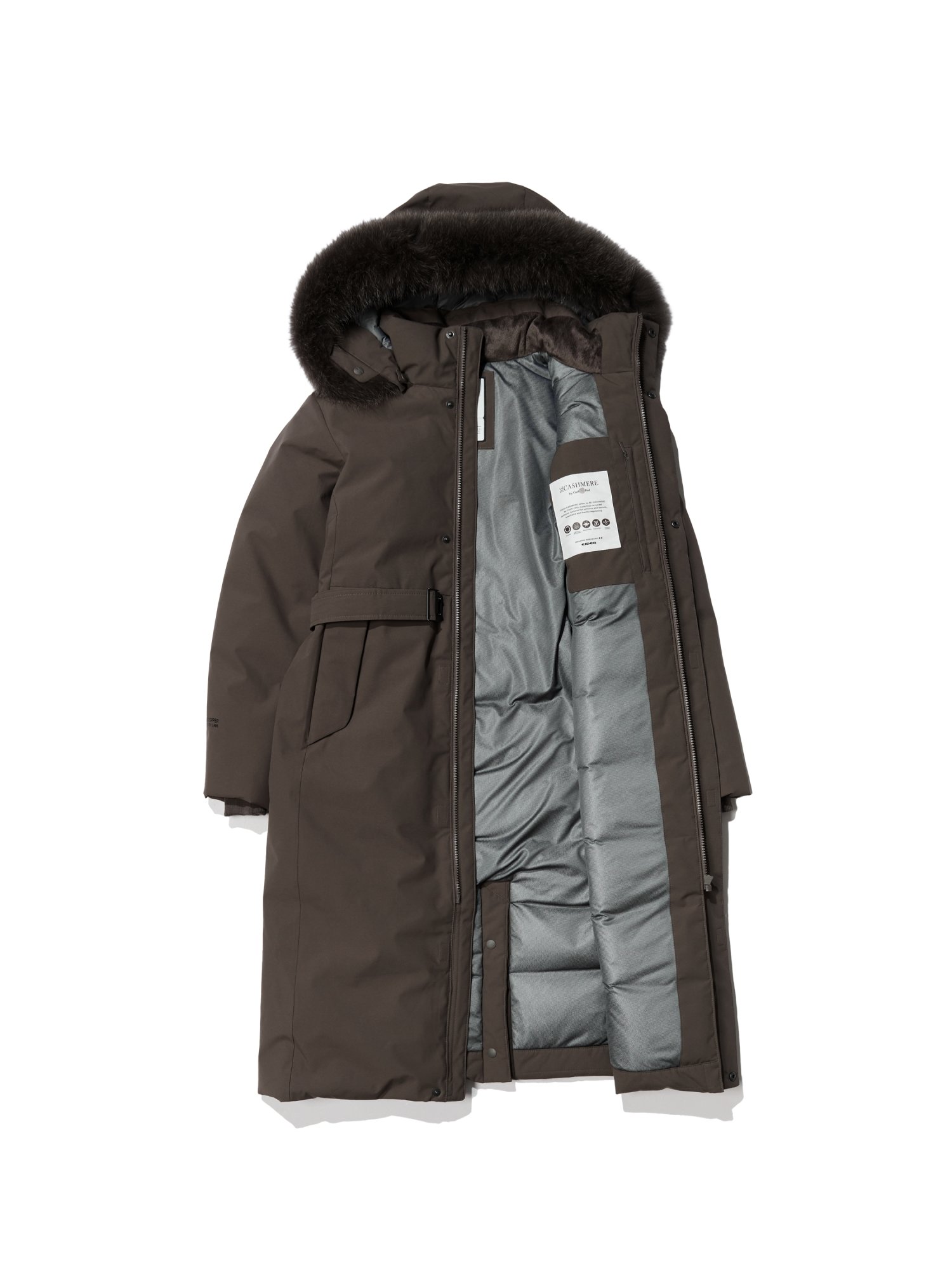 아이더 여성 롱패딩 라헨느 캐시미어 윈드스토퍼 구스다운 자켓