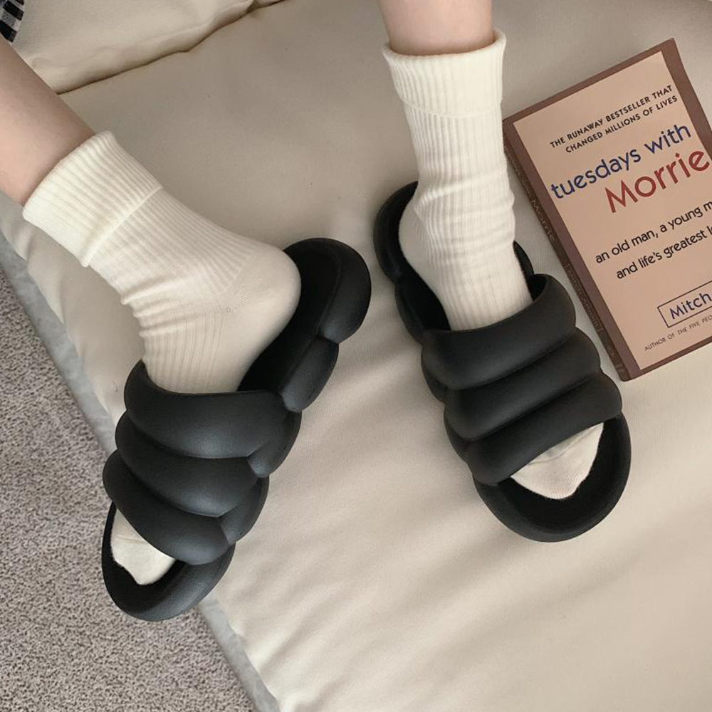 층간소음 뚱카롱 슬리퍼 푹신한 거실화 사무실 실내 슬리퍼 - 상세 이미지 4