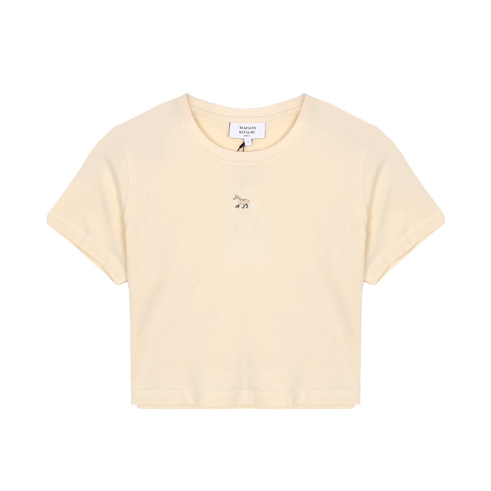 [아벨리] 메종키츠네 베이비 폭스 여성 마블 반팔티 MW00105KJ0008 0134 (2025 S/S) - 상품 이미지