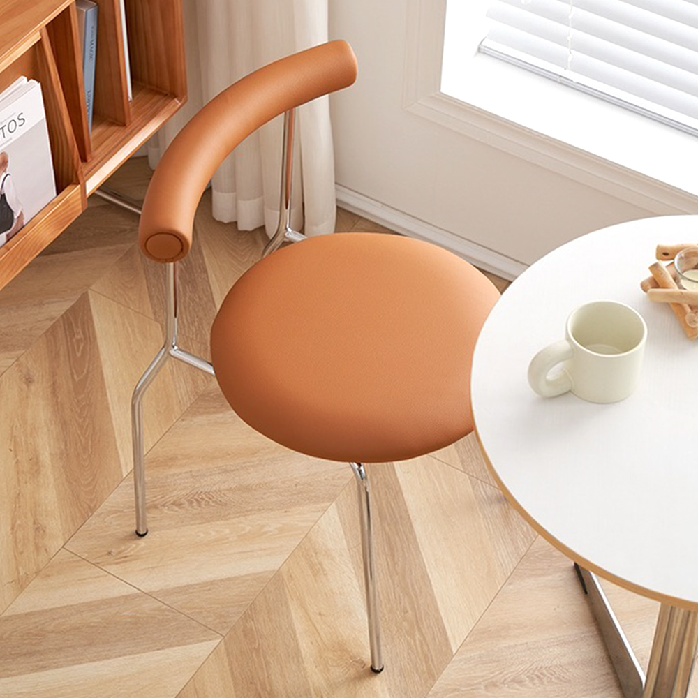 미드센추리 고급 가죽 인테리어 식탁의자