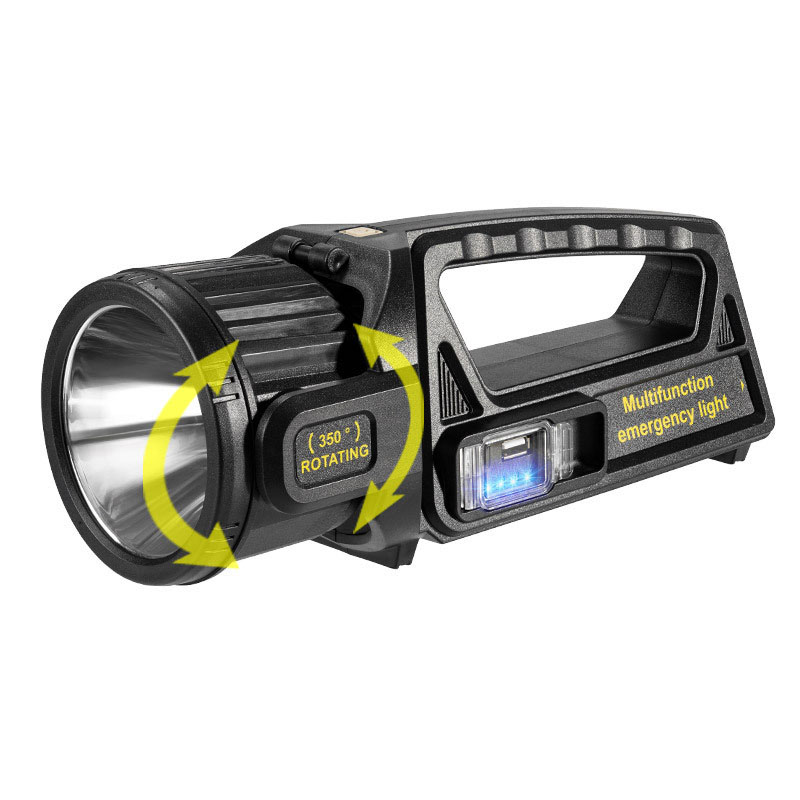 SL-01 LED 휴대용 써치라이트 충전식 손전등 고휘도 고성능 후레쉬 작업용 랜턴 태양열 - 메인 이미지