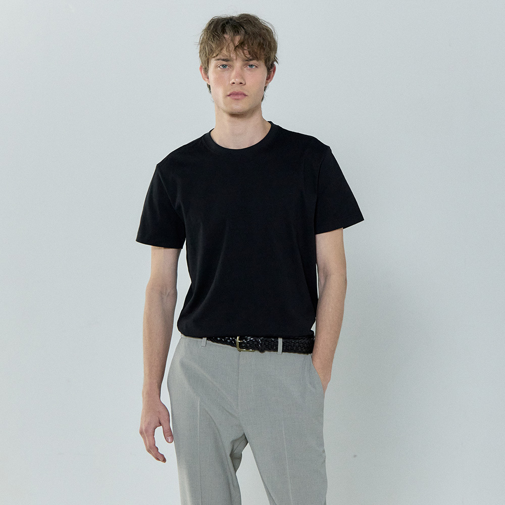 베이직하우스 BCI 면 30수 레귤러핏 라운드 반팔티 3팩 - 상세 이미지 4