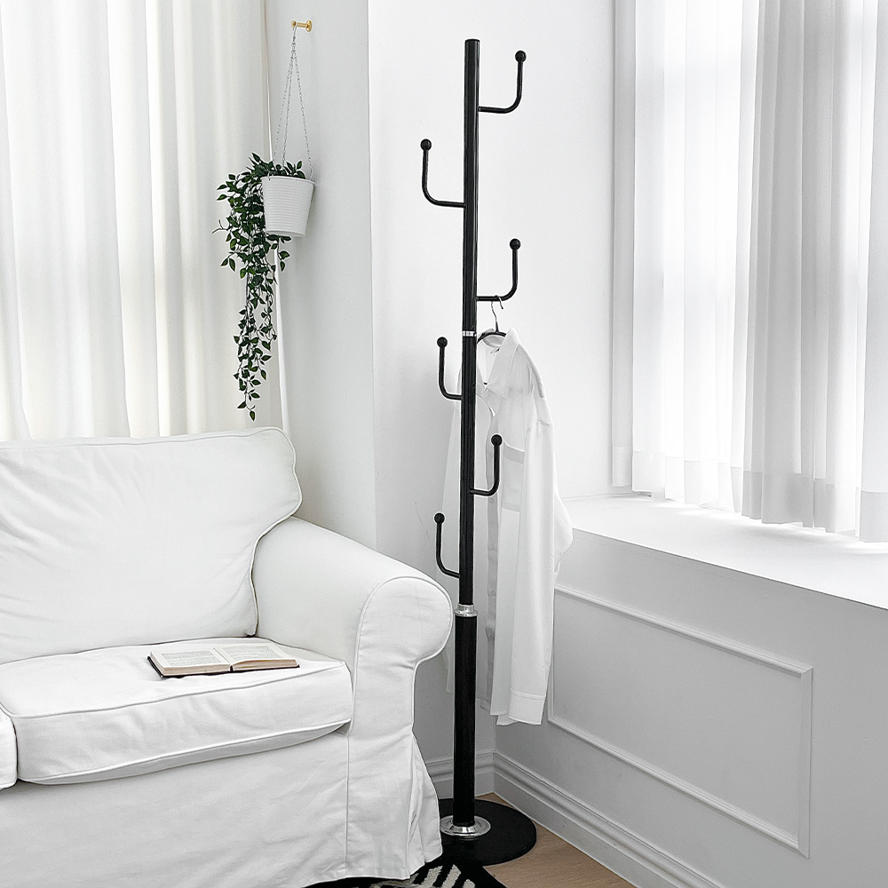 모던 철제 스탠드행거 튼튼한 고정식 행거 스탠드 옷걸이