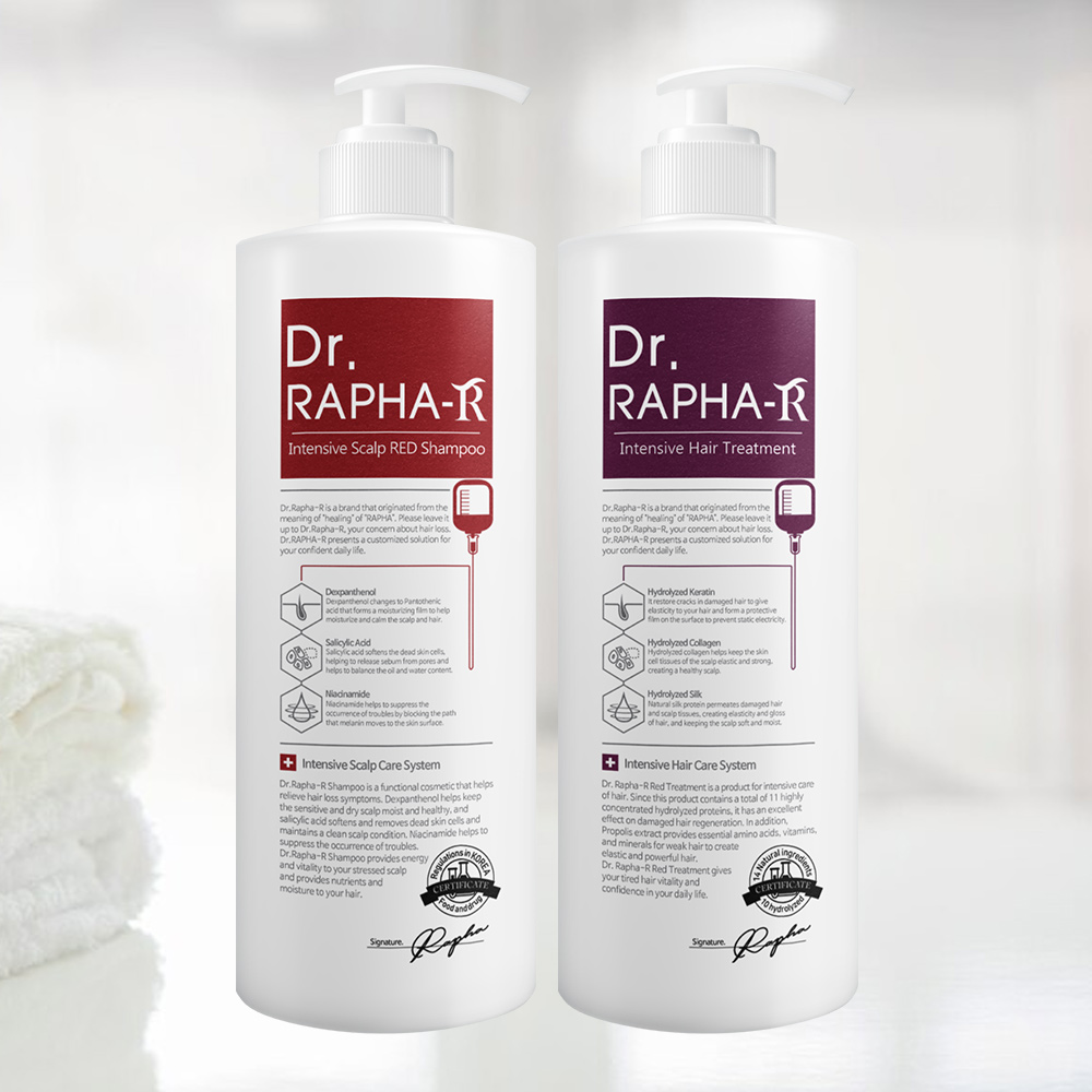 닥터라파알 레드 탈모 샴푸 + 트리트먼트 2,000mL 건성 두피