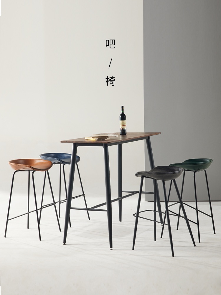 식탁스툴 스탠드바의자 철제 키높이 안장형 쿠션 하이체어 제트 플라스틱-흰색75cm - 상세 이미지 3