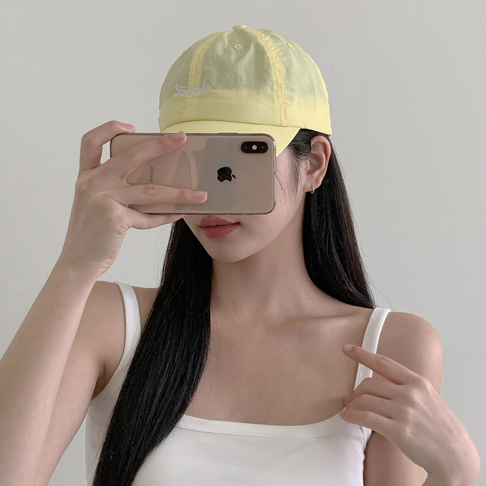[10컬러/여름캡모자] 스톡 자수 바스락 나일론 스트링 여름 물놀이 흠뻑쇼 볼캡 모자 상세 이미지 49
