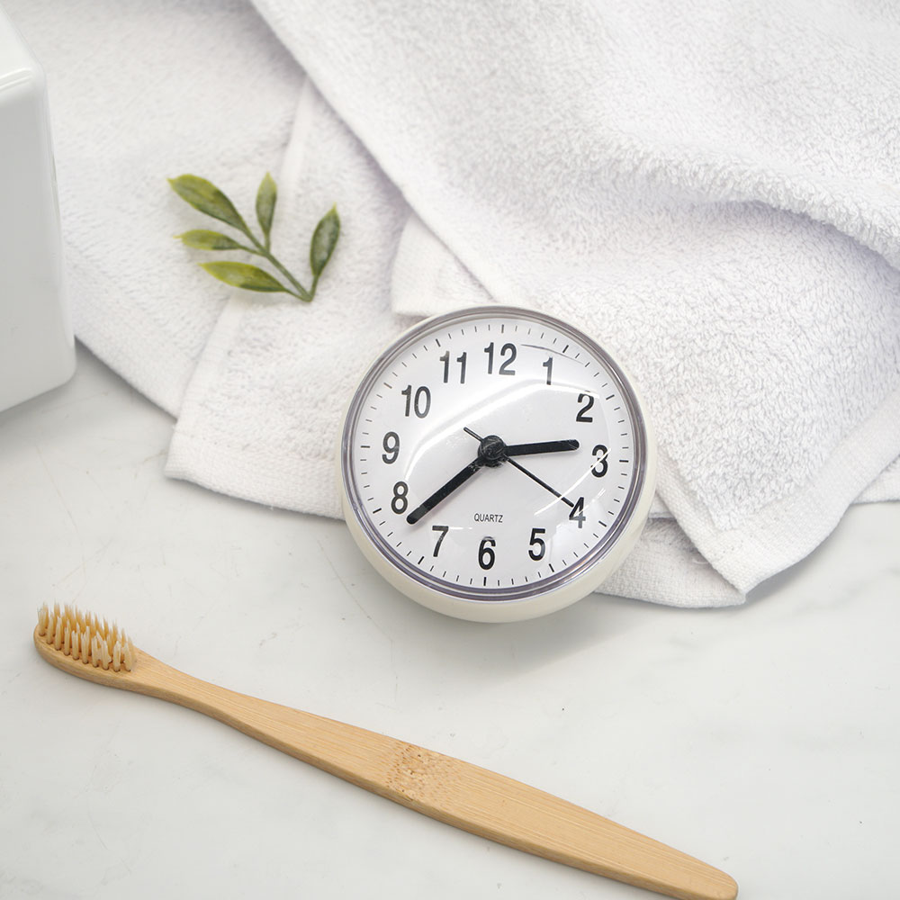 흡착식 무타공 방수 욕실 화장실 시계 무소음 벽걸이시계