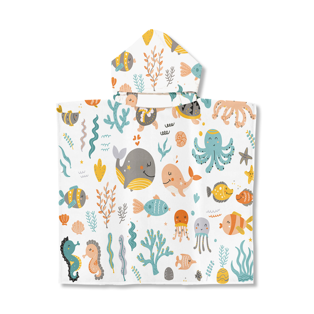 유아 키즈 아동 초등 아이 학생 어린이 비치 수영 물놀이 가운 샤워 목욕 타올 수건 후드