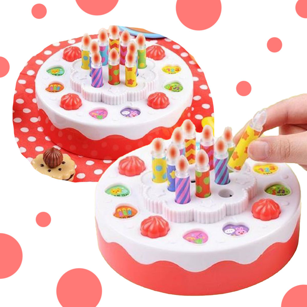 2살 두돌 아기 장난감 생일케이크 생일파티 소리나는 놀잇감 - 상품 이미지