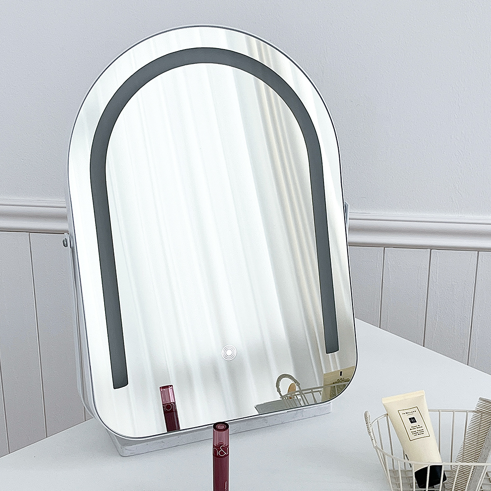 LED 아치형 화장대 거울 스탠드 원형 인테리어 거울