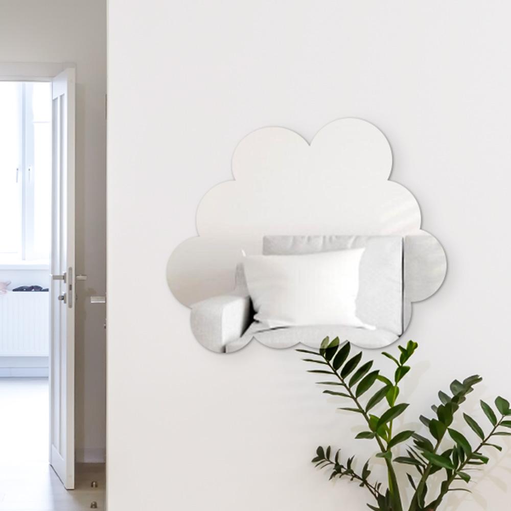 2mm 귀여운 아크릴거울 곰돌이 무타공 안깨지는 화장대 욕실 붙이는 거울