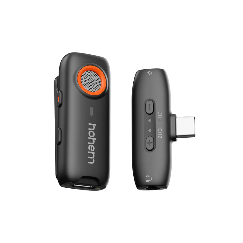호헴 hohem MIC-01 C-type 무선 마이크 2TX + 1RX 2채널 충전케이스 윈드쉴드 포함 - 상세 이미지 4