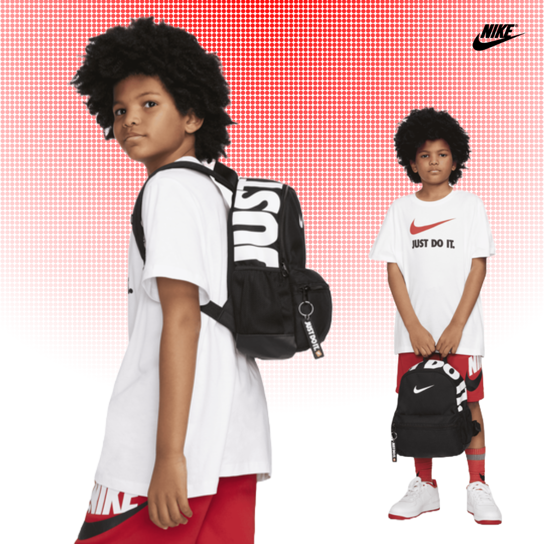 [국내매장판] 나이키 키즈 백팩 책가방 미니 초등학교 보조 신학기 학원 소풍 가방 블랙화이트(JDI)