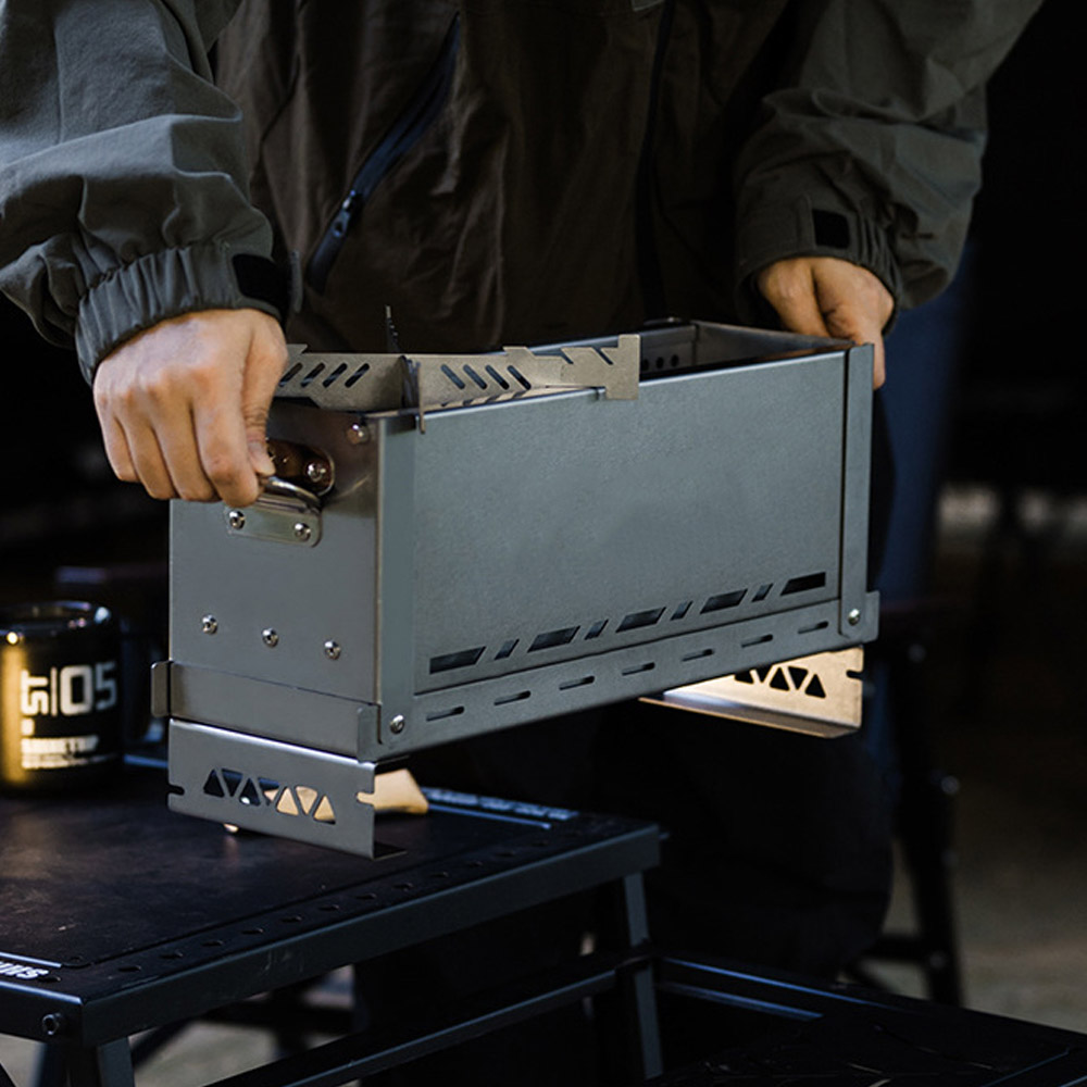 igt테이블용 이중연소 화로대 접이식화로대 캠핑바베큐 그릴 igt테이블호환