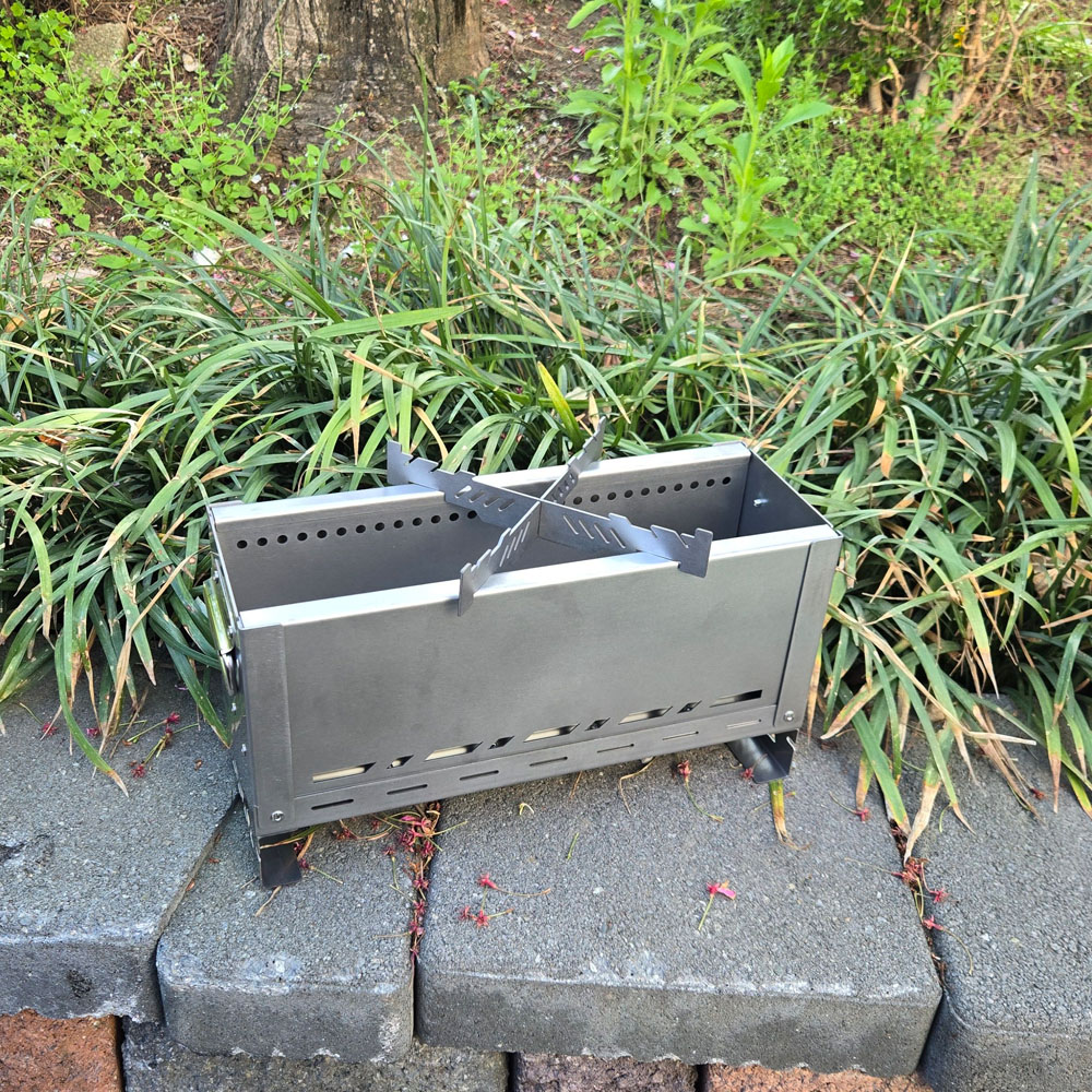 igt테이블용 이중연소 화로대 접이식화로대 캠핑바베큐 그릴 igt테이블호환