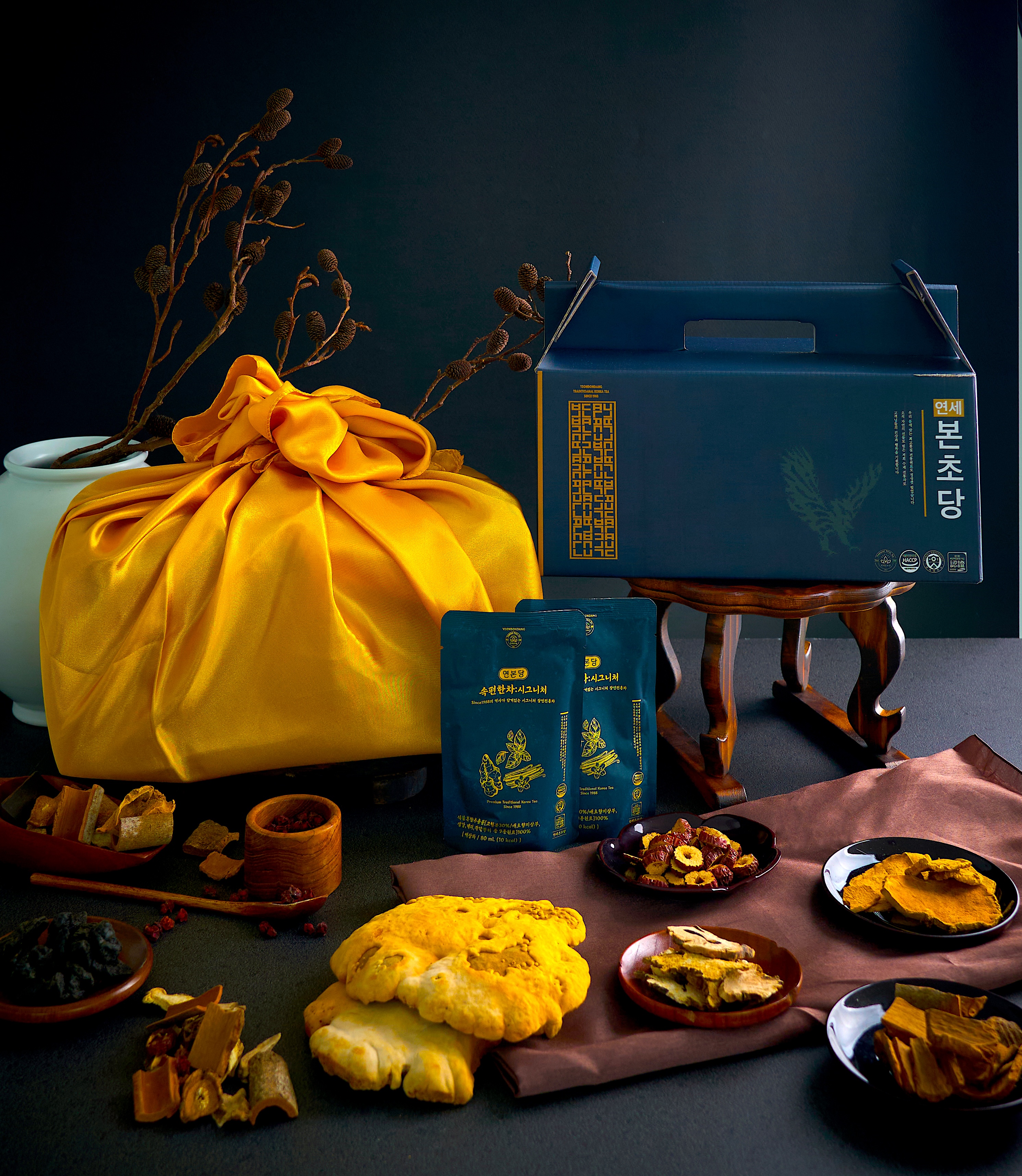 [연본당] 속편한차(시그니처) 골수팬 되는 장인의 전통차 황금보자기 10개입, 1개