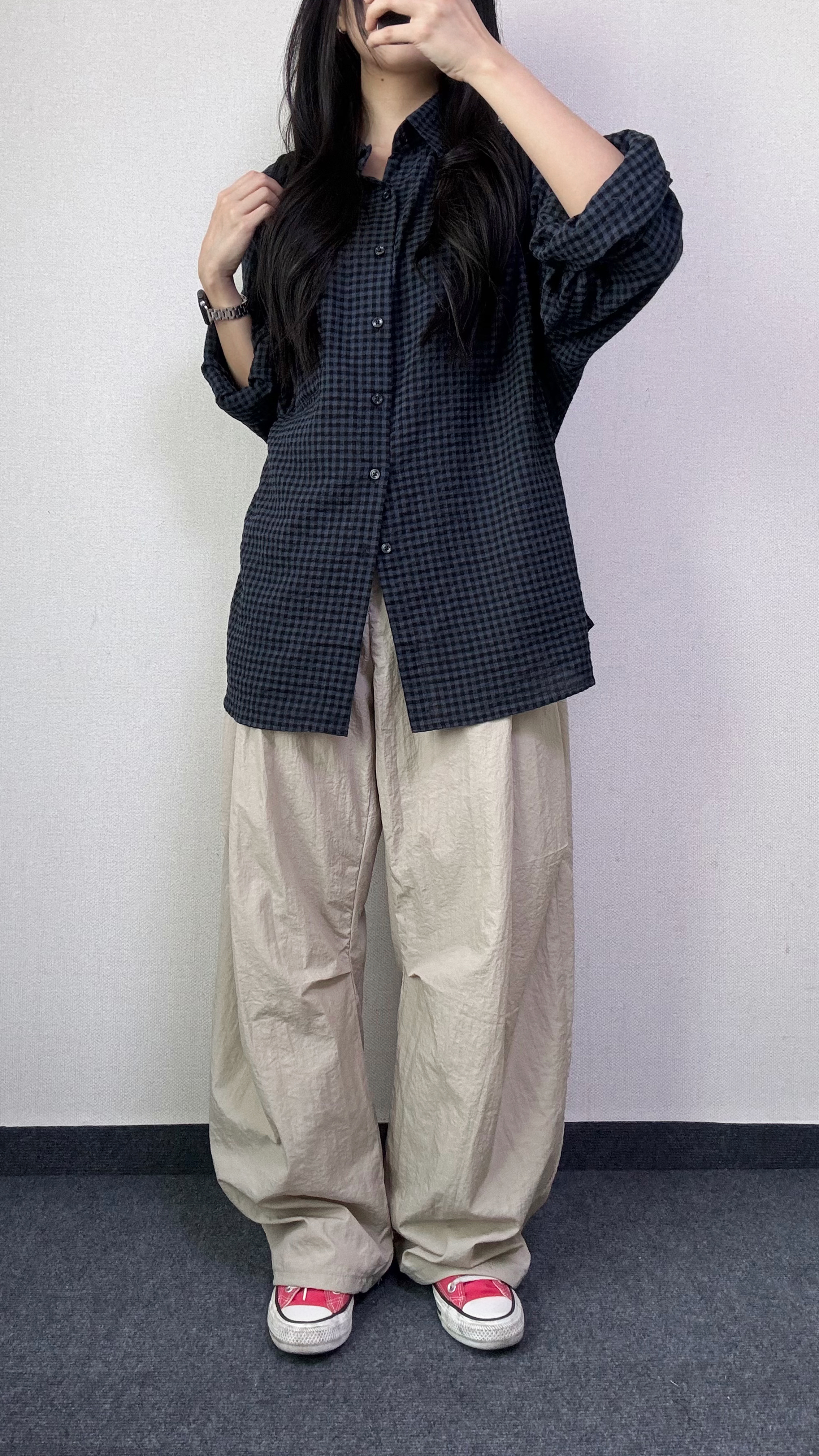 라니 커브드 나일론 밴딩 팬츠 [3Color] - 상세 이미지 5