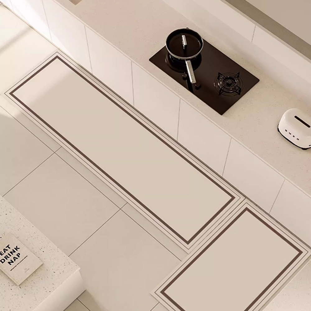 스퀘어 소프트 규조토 주방매트 빨아쓰는 부엌 푹신한 발매트 S