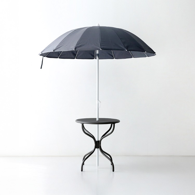 INSIA 파라솔 다크그레이+BIELLA 빈티지테이블 그레이